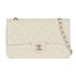Chanel Medium Double Flap, &pound;5,800, Handbags, White, Leather, Front view